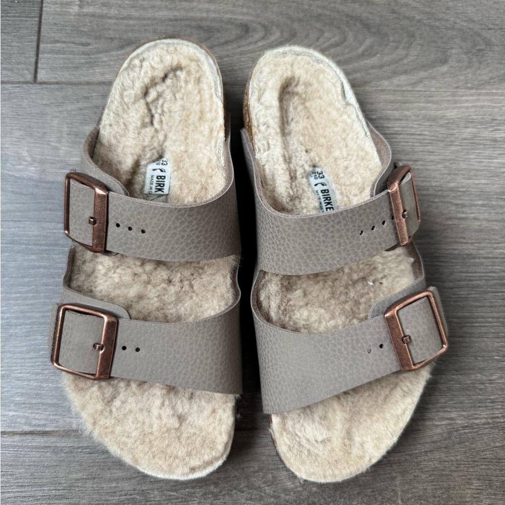 Birkenstock Kids Sandals in Taupe and Copper